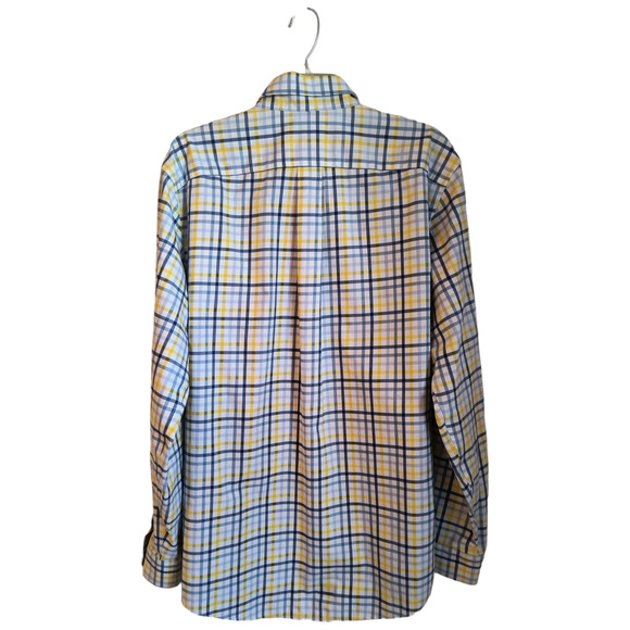 Lands End Button Down Shirt Men's L/T 16-16.5 Traditional Fit Check Long Sleeve - Picture 4 of 15